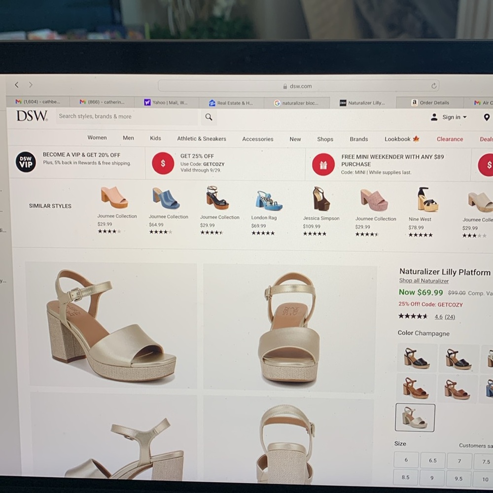 Naturalizer lily platform sandal in size 10